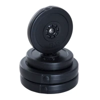 Soozier 4 Piece dumbbell Weight Plates Set 2 x 11lbs and 2 x 22lbs Black (Weights Only)(m-9)