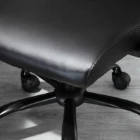 Vinsetto Office Chair High Back Height Adjustable Rolling Swivel Chair with Rocking Function Faux Leather Computer Desk , Black(m-10)