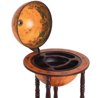 HOMCOM Rolling 18" Globe Bar, Liquor Cabinet with Bottle Shelf Holder Wine Host Trolley with Wheels(m-10)