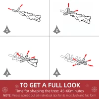 HOMCOM 9' Unlit Snow Flocked Pine Artificial Christmas Tree with Realistic Branches and 1159 Tips, Green(m-5)