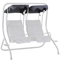 Outsunny 84A-052 Series 2-Seater Swing Canopy Replacement Top Cover, Gray(m-1)