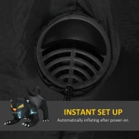 HOMCOM 6.2' Inflatable Halloween Black Cat, Blow Up Outdoor LED Yard Display, Waterproof(m-7)