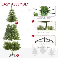 HOMCOM 7 FT Christmas Tree Artificial Pine Tree Christmas Decoration 505 Branches Green(m-6)