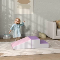 Soozier 2-Piece Climb and Crawl Activity Soft Play Set, for Toddler Preschooler Babies Indoor, Purple(m-1)