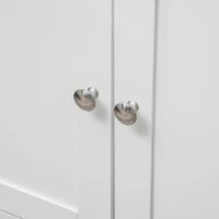 PawHut Modern Cat Litter Box Enclosure with Adjustable Partition for Customizable Space, Cat Washroom End Table for Indoor Cats with Hidden Storage Cabinet Space, White(m-8)