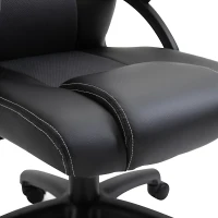 Vinsetto PU Leather Gaming Chair High Back Office Chair with Adjustable Height, Computer Gamer Chair, Grey(m-10)