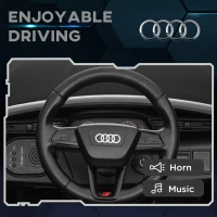 Qaba 12V Battery Powered Kids Electric Car, Audi Q8 etron Sportback Licensed Ride on Car w/ Remote Control, Black(m-6)