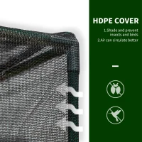 Outsunny 4' x 8' Crop Cage, Plant Protection Tent with Zippered Doors for Vegetable Garden, Backyard, Black(m-5)