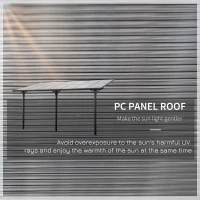 Outsunny Outdoor Pergola with Adjustable Height, 14ft x 10ft Outdoor Hardtop Pergola Gazebo, Restaurants & Homes, Grey(m-5)