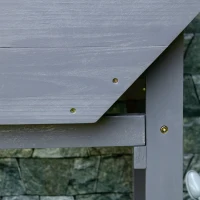 Outsunny Elevated Planter Box with Legs Wood Raised Garden Bed with Non-Woven Fabric, Elevated Planting Box, Outdoor Vegetable Flower Container, Grey(m-7)