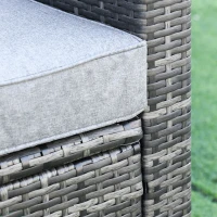 Outsunny Outdoor Swivel Rocker, PE Wicker Dining Chair, 360 Degree Swivel Patio Glider with Cushions for Backyard, Lawn, Garden, Deck, Porch, Steel Frame, Gray(m-8)