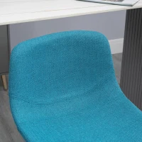 HOMCOM Adjustable Bar Stools, Swivel Bar Height Chairs Barstools Padded with Back for Kitchen, Counter, and Home Bar, Set of 4, Blue(m-8)