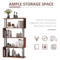 HOMCOM Slim Modern Wooden Bookshelf(m-6)