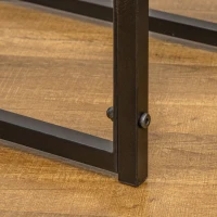 Outsunny 2-Tier Firewood Log Rack with 4 Tools 33" Fireplace Wood Holder Storage Log Rack with Shovel, Broom, Poker, Tongs and Hooks(m-9)