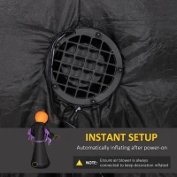 HOMCOM 7' Halloween LED Yard Decor Reaper Ghost Pumpkin, Blow Up Inflatable Outdoor Decoration, Waterproof(m-6)