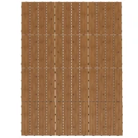 Outsunny 12 Pcs Garden Decking Tiles Wooden Outdoor Flooring Tiles for All Weather Use, Brown(m-2)