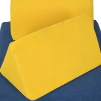 Qaba 6 Pieces Foam Climbing Blocks for Toddlers with Washable Cover, Climb and Crawl, Blue(m-9)