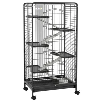PawHut 6 Levels Small Animal Cage for Dwarf Rabbits, Pet Mink, and Chinchillas(m-11)