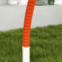 PawHut Dog Agility Kit Pet Obstacle Course Training Equipment Outdoor with Weave Poles, Carry Bag, Orange(m-7)