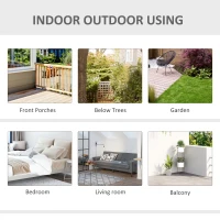 Outsunny Patio Hammock Chair, Hanging Rope Hammock Swing for Indoor & Outdoor Use with Backrest, Cotton-Polyester Blend, Fringe Tassels, Dark Grey(m-7)