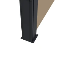 Outsunny 13' x 6' Retractable Side Awning, Outdoor Privacy Screen for Garden, Hot Tub, Balcony, Terrace, Pool, Khaki(m-10)