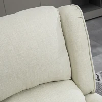 HOMCOM Vibrating Massage Recliner Chair with Heat, Wingback Push Back Reclining Chair for Living Room, Beige(m-8)