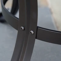 Outsunny Outdoor Fire Pit, Firepit with Mesh Lid, Poker, for Camping, Bonfire, Picnic, Black(m-10)