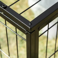 PawHut 79in Large Metal Chicken Coop, Outdoor Hen House Poultry Duck Goose Cage with Water-Resistant Canopy, Run, Nesting Box, Lockable Doors, Green(m-10)