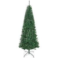 HOMCOM 6.9ft Artificial Christmas Tree w/ Metal Stand Spruce Branch Tips Green(m-11)