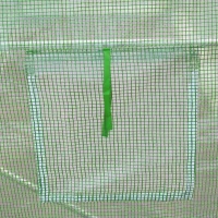 Outsunny 5'x10'x7' Tunnel Greenhouse Outdoor Walk-In Hot House with Roll-up Windows and Zippered Door, Steel Frame, PE Cover, Green(m-10)