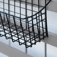 Outsunny Potting Bench Table, Garden Work Bench, Workstation with Metal Sieve Screen, Removable Sink, Additional Hooks and Baskets for Patio, Courtyards, Balcony, Gray(m-8)