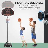 Soozier Portable Kids Basketball Hoop with Wheels(m-4)