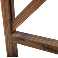 Outsunny 79in Wooden Garden Arbor Arch Trellis with Classic Countryside Style, Pergola Style Roof for Climbing Vines for Ceremony Party Weddings(m-8)