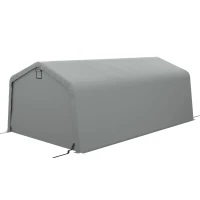 Outsunny Carport 12' x 20' Portable Garage, Heavy Duty Car Port Canopy with Ventilation Windows and Large Roll-up Door, Gray(m-1)