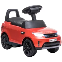 Qaba 2 in 1 Land Rover Licensed 6V Ride on Car Sliding Car Battery Powered Electric Car w/ Headlights Music Horn, Red(m-11)