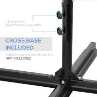 Outsunny 8.5FT Offset Patio Umbrella with 360° Rotation, Outdoor Cantilever Roma Parasol Hanging Sun Shade Canopy Shelter with Cross Base, Green(m-6)