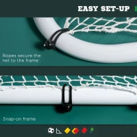 Soozier 6' x 6' Folding Lacrosse Goal, Backyard Lacrosse Net with Steel Frame, Soccer & Lacrosse Training Equipment for Kids, Youth, Adults(m-6)