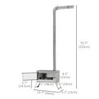 Outsunny Stainless Steel Wood Stove with Chimney and Carry Bag, Portable & Foldable, for Hot Tent, Camping, Cooking, Heating(m-3)