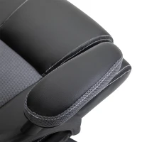 Vinsetto PU Leather Gaming Chair High Back Office Chair with Adjustable Height, Computer Gamer Chair, Grey(m-9)