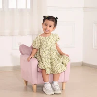 Qaba Soft Kids Sofa Chair, Single Lounger Armchair for Children with Strong Frame, Cute Pink Crown Throne for Relaxing, Watching TV, Studying(m-10)