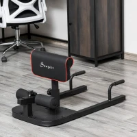 Soozier 3 in 1 Padded Push Up Sit Up Squat Machine Home Gym Fitness Equipment, Black(m-10)