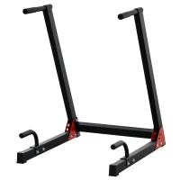 Soozier Dip Stand Station, Heavy Duty Upper Body Equipment, Tricep Dips, Pull-Ups, Push-Ups, L-Sits for Home, Gym, Office, Black(m-2)