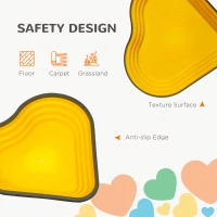 Qaba 6PCs Non-Slip Stackable Kids Stepping Stones, Heart-Shaped(m-6)