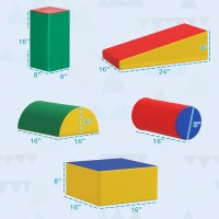 Soozier 5 Piece Climb and Crawl Activity Play Set, Assorted(m-3)