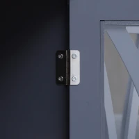 HOMCOM Sideboard, Buffet Cabinet with 3 Tempered Glass Doors, Arc Pattern and Adjustable Storage Shelf, Credenza, Gray(m-9)