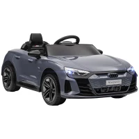 Aosom 12V Licensed Audi RS E-tron GT Kids Ride on Car with Remote Control, Suspension, Horn, Music, Lights, Gray(m-1)