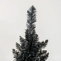 HOMCOM 8ft Unlit Pencil Artificial Christmas Tree with Realistic Branches and 618 Tips, Plastic Base, Black(m-8)