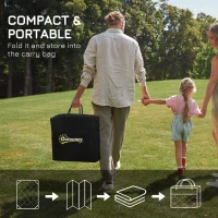 Outsunny Reversible Outdoor RV Rug, Patio Floor Mat, 6' x 9' Plastic Rug for Backyard, Deck, Beach, Camping, Grey and Cream(m-4)