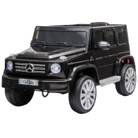 Aosom Mercedes Benz G500 Licensed 12V Kids Ride on Car with Remote Control, Music, Lights, MP3 for 37-96 months, Black(m-2)