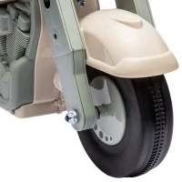 Qaba Foot to Floor Toddler Ride on Toy, Sliding Toddler Car with Music and Bubble, for 2-5 Years Old, Cream White(m-7)